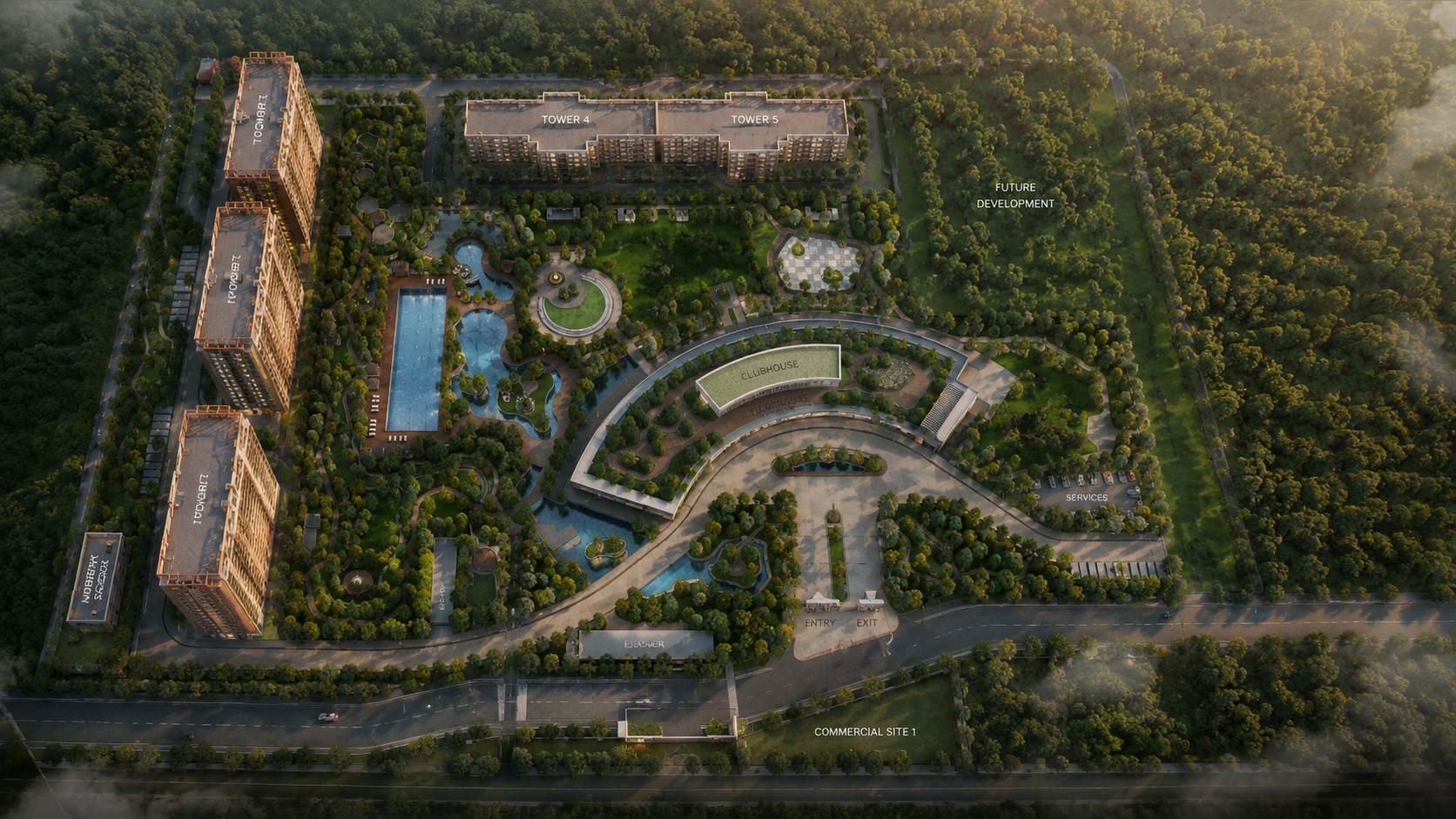 Sobha Aranya master plan illustration